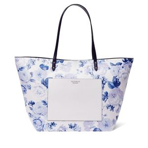 Victoria secret blue white tote